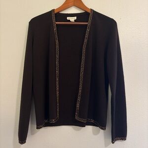 Vintage Ann Taylor Brown Wool Cardigan